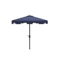 thumbnail image 2 of SAFAVIEH Outdoor Collection Zimmerman 7.5-Foot Square Market Umbrella Navy/White, 2 of 6