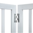 thumbnail image 6 of Freestanding Pet Barrier, 24" Height x 80.3" Width, 4-Panel Folding Dog Gate for Various Openings, Expandable and Quiet Foot-Supported Indoor Dog Fence, White, 6 of 6