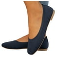 thumbnail image 5 of Mostsola Round Toe Flats for Women Slip on Knit Mesh Ballet Flats Shoes Business Casual Shoes, 5 of 8