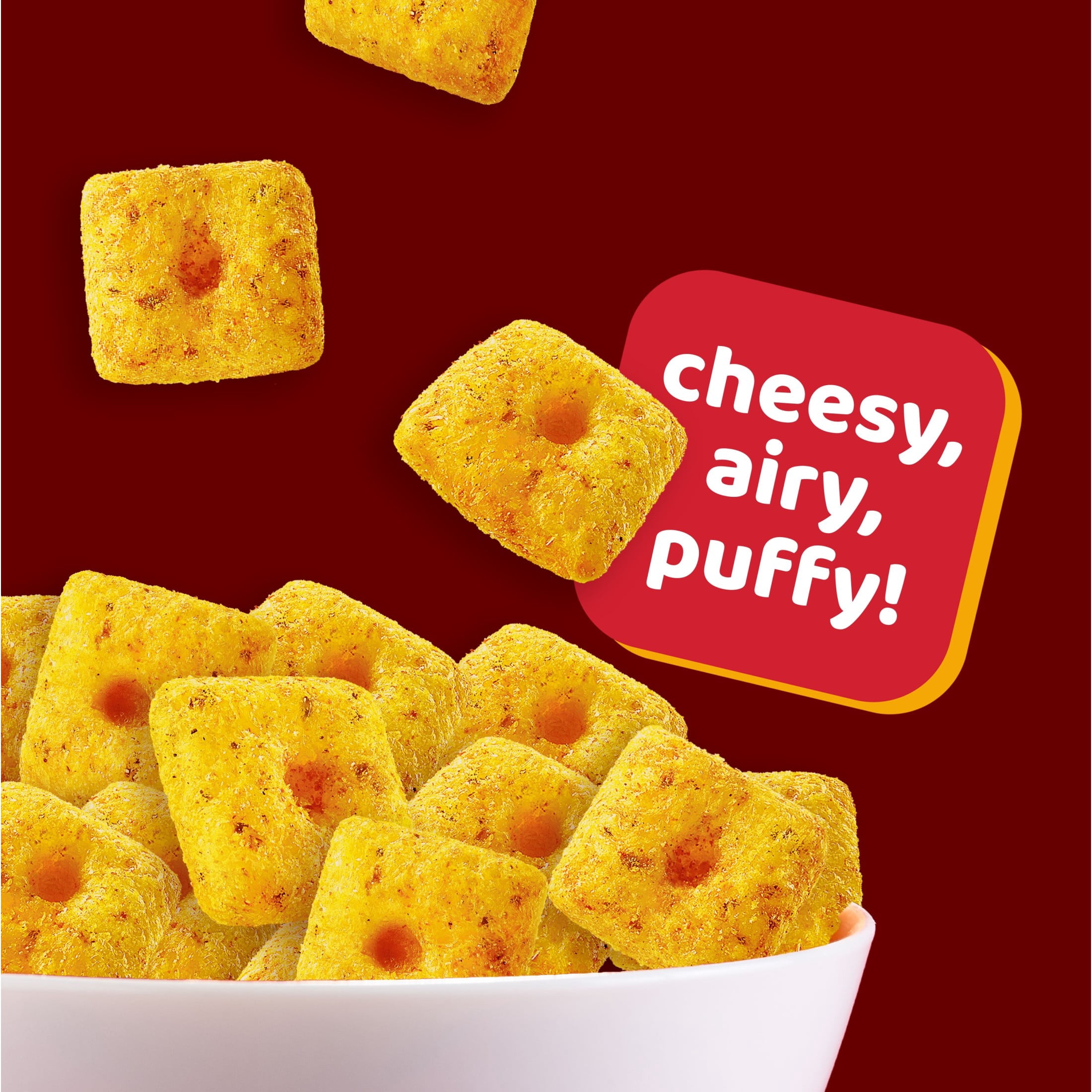 (6 pack) Cheez-It Puff'd Cheese Pizza Cheesy Baked Snacks, Puffed Snack Crackers, 5.75 oz