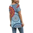 thumbnail image 4 of Anygrew Womens Summer Short Sleeve Tunic Tops Loose Fit Casual Blouses, 4 of 5