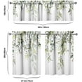 thumbnail image 6 of Leaf Kitchen Curtains,Leaves Kitchen Curtains Sets for Windows,Farmhouse Kitchen Curtain Sink Window Valance 3 Piece Set,Green Leaves Kitchen Decor for Living Room 54x36 Inches, 6 of 6