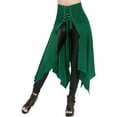 thumbnail image 2 of Baqcunre Fashion Solid Gothic Punk Asymmetric Lace Up Slit Front Skirt A Line Skirt Women'S Skirts Skirts For Fall 2023 Long Skirt Women Clothing Skirts For Women,Color Green,Size M, 2 of 7