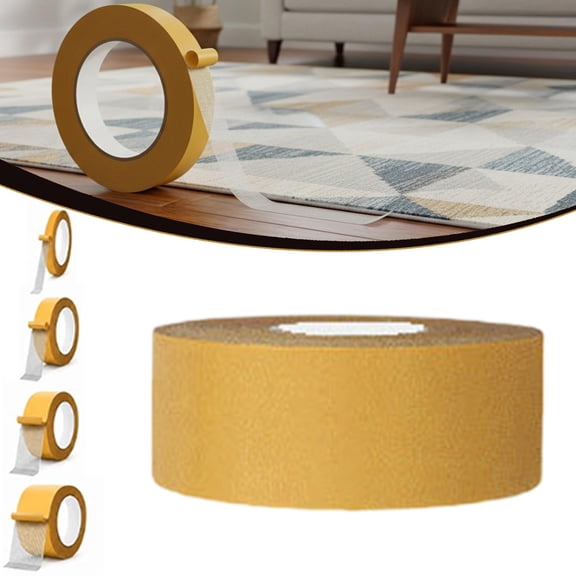 Waterproof Strong Grid Double-Sided Tape Heavy-Duty,196.85 * 0.39In | Adhesive Double-Sided Mesh Tape,Waterproof Tapes,Multipurpose Clear Tapes for DIY Crafts,Rug Fixed,Office