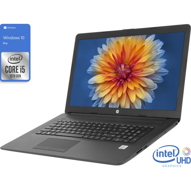 HP 17 Notebook, 17.3" HD+ Display, Intel Core i5-1035G1 Upto 3.6GHz, 8GB RAM, 256GB NVMe SSD, DVDRW, HDMI, Card Reader, Wi-Fi, Bluetooth, Windows 10 Pro S