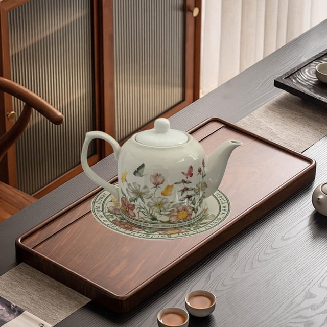 Juego de 2 uds tetera floral perfecl con platillo jarra de café jarra de leche hervidor de agua para té