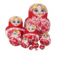 thumbnail image 1 of 10 Piezas de Anidación Rusa Matrioska Flores Pintada de Mano Artesanía Juguete de Niños Hugo Muñecas rusas Matryoshka, 1 of 9