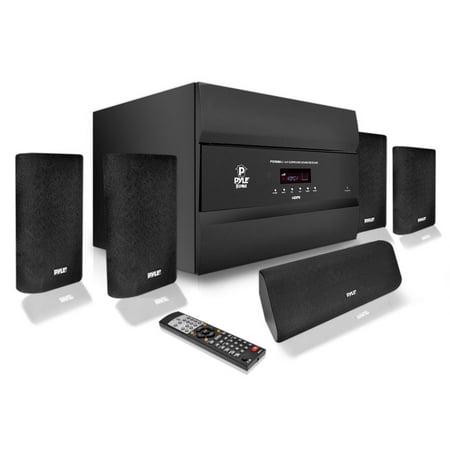 PYLE PT678HBA - 400 Watts 5.1 Channel HDMI Home Theater System With Bluetooth Audio Playback, AM/FM