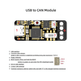 3X USB to CAN Module CANable Debugger CAN Bus Debugging Tool for Linux