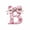 White Pink B, variant on spefrowx Pink Rose Initial R Letter Twin Comforter Sets for Kids, Retro Farm Floral Bow Bedding Set, Pink Reversible, 2pcs, 1 Comforter and 1 Pillowcase