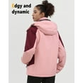 thumbnail image 5 of Fuklindy Graphene Heated Jacket for Women with Battery, 12V Fast Charge 18400mAh Large Capacity Winter Outdoor Lightweight Heating Jackets Pink, 5 of 5