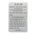 thumbnail image 1 of Guardurnaity Wallet Card Gift Meaningful Metal Craft Insert Money Decoration Ornaments Titanium Steel Bag Decor Son DIY Gifts Men Wallets Type3, 1 of 6