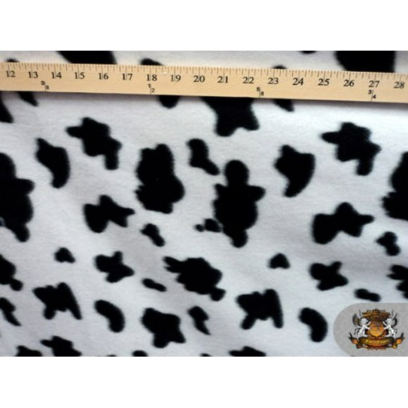 Fleece Fabric Printed Animal PrintCow Print Fabric by The Yard