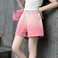 thumbnail image 6 of Sgkm Toddler Girl Jeans Vintage Gradient Color Jean Shorts for Girls with Elastic Waistband Stylish for Summer, 6 of 8