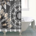 thumbnail image 5 of Extra Long Boho Shower Curtain 72x84 Inches - Vintage Floral & Tropical Leaves Pattern, Waterproof Bohemian Bathroom Decor with 12 Hooks, Tribal Rustic Style, 5 of 5
