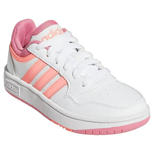 Tenis Adidas Hoops 3.0 para Niñas 17 A 22. GW0418 blanco 21.5 Adidas GW0418 HOOPS 3.0