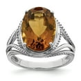 thumbnail image 2 of Sterling Silver Whiskey Quartz Ring. Gem Wt- 5.4ct, 2 of 6