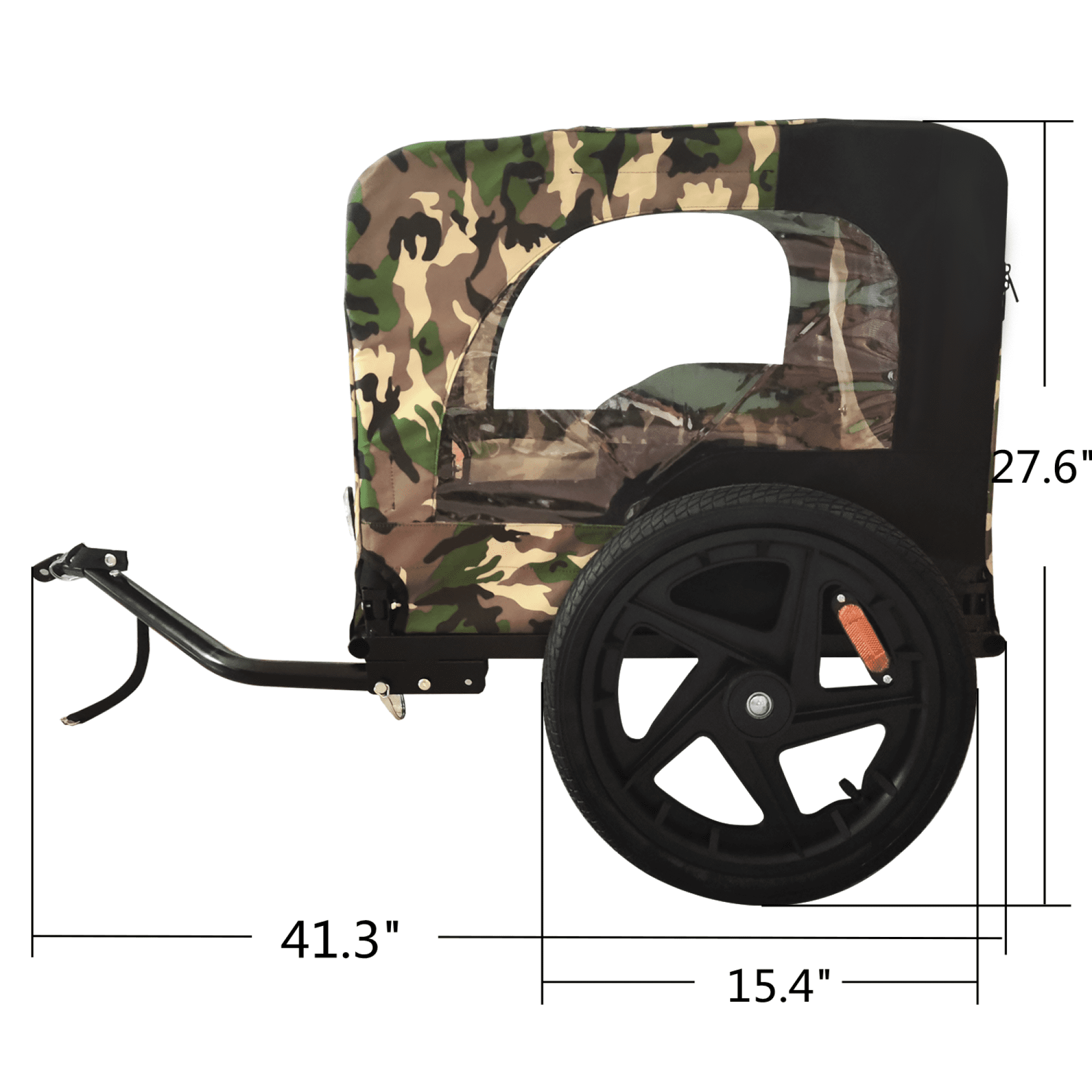 Pet Bike Trailer Dog/Cat Carrier with Detachable Dog Cart for Bicycle,Easy Folding Frame Pets Cart Suitable for Small and Medium