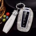 thumbnail image 6 of Key Fob Cover Compatible with Toyota Prius Camry Corolla CHR RAV4 Land Cruiser Highlander Avalon GT86 2017-2026 4 Button Keychain Case Holder Protector,White, 6 of 9
