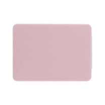 Unique Bargains 1 Pc Women Rectangular Solid Color Makeup Mirror for Travel Vacation Pink Metal PU Glass