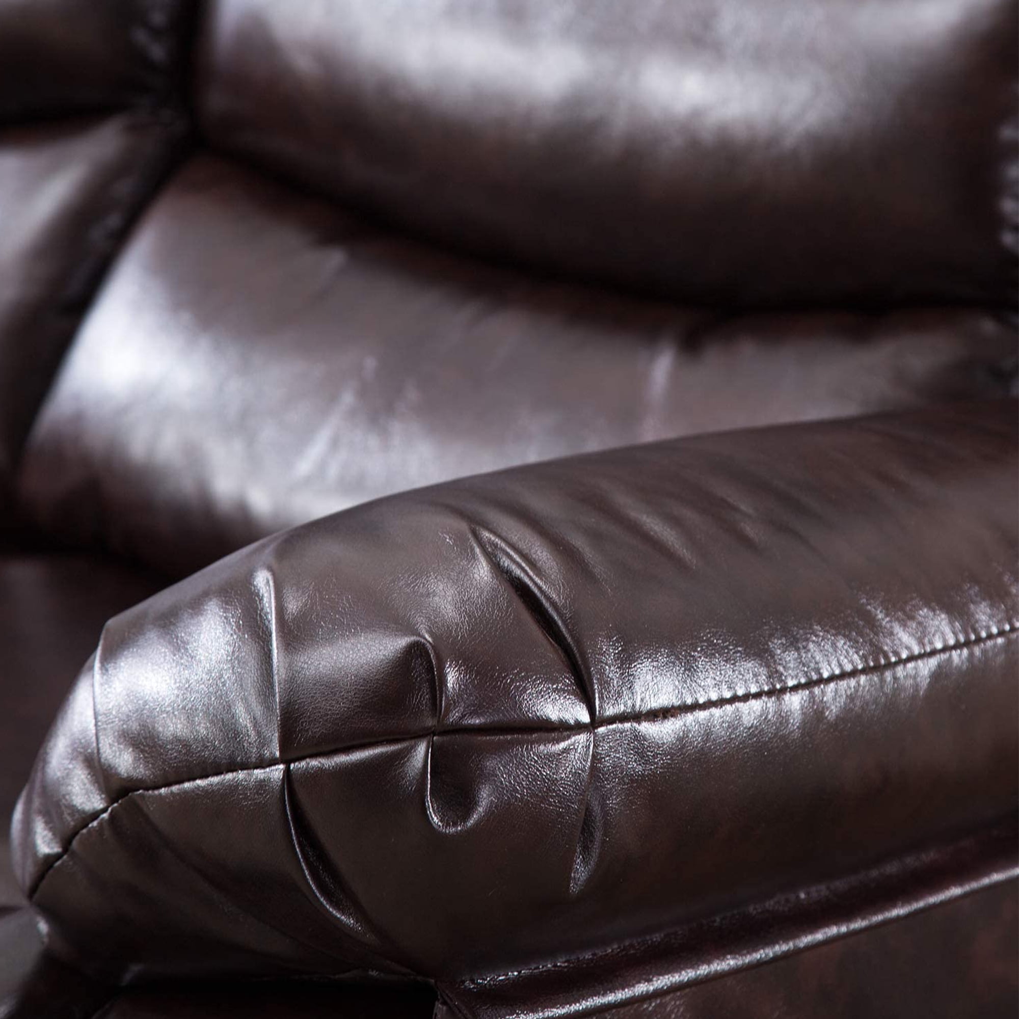 Kepooman Brown PU Leather Heated Massage Recliner Chair with 8 Vibration Points for Living Room Kepooman Brown PU Leather Heated Massage Recliner Chair with 8 Vibration Points for Living Room
