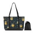 thumbnail image 7 of FORMRS Canvas Laptop Tote Bag for Women with 15.6" Computer Compartments Shoulder Handbag, Orange Fireflies Pattern, 7 of 7
