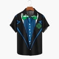 thumbnail image 3 of Charella Polo Shirts for Men St Patricks Day Decorations Short Sleeve Turndown Collar Tops 2024 Spring Clothes,Blue,XXL, 3 of 5