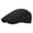 Black, variant on Men's Classic Herringbone Newsboy Cap Cotton Flat Hat with Adjustable Fit Washed Beret Style for Golf Driving Cabbie Casual Look (Navy)