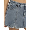 thumbnail image 5 of Mills by Millie Bobby Brown Women's Acid Wash Denim Skirt, Sizes 00-18, 5 of 6