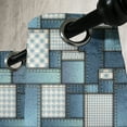 thumbnail image 4 of Ambesonne Colorful Grommet Curtain, Denim Sewings, 50" x 54", Pale Blue Blue, 4 of 6