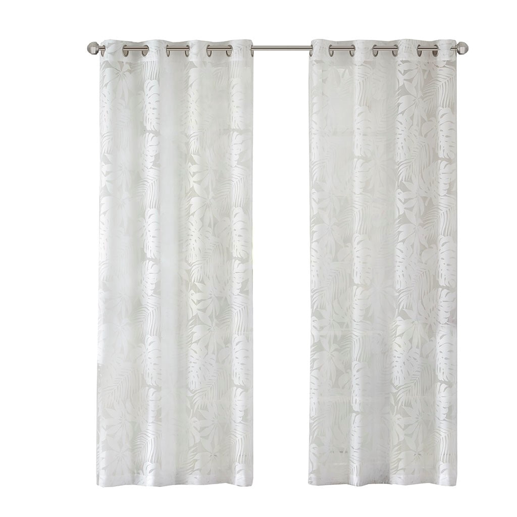 Burnout Window Sheer White 50"x63"