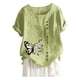 thumbnail image 2 of Puntoco Mujer Verano O-Cuello Manga Corta Mariposa Impreso Camisa Suelta tops Blusa Puntoco Puntoco-794, 2 of 3