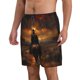 thumbnail image 2 of Balery Western Rainy Desert Cowboy Traje de Baño Estilo Hawaiano para Hombre, Shorts de Secado Rápido con Bolsillos-Medium, 2 of 6
