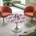 thumbnail image 4 of Flower Floral Branch Elastic Fitted Round Table Cover Bird Branch Leaves Waterproof Outdoor Tablecloth for Holiday Party, Picnic, Patio & Dining Fits Tables Up to 45"-54", 4 of 8