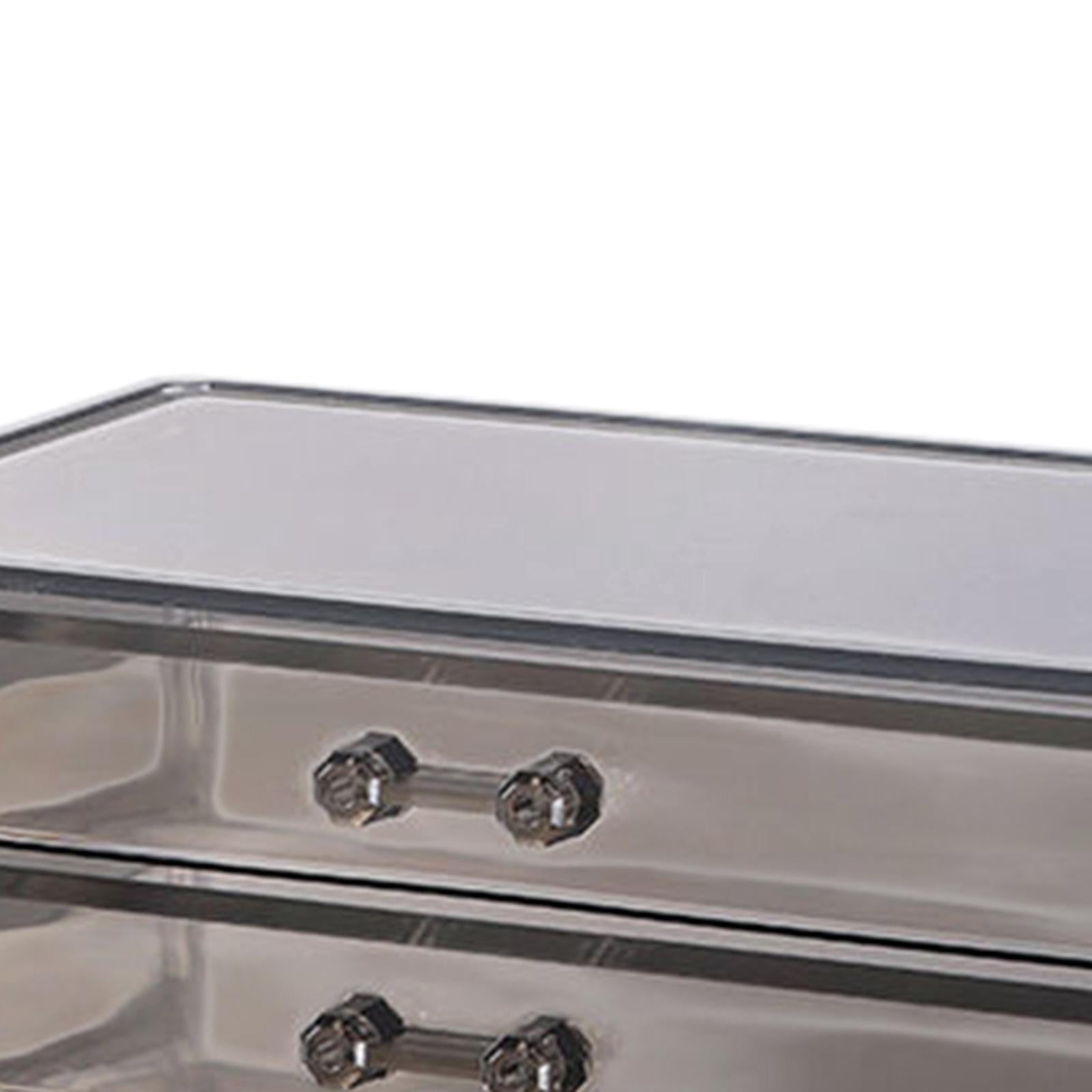 kowaku Desk Organizer with Drawers, Multiuse Storage Drawers Case Drawer Storage Container Pen Holder Organizer with Sliding Drawers Three Layer