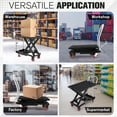 thumbnail image 6 of Hydraulic Lift Table Cart, 500 Lbs Capacity 28.5" Lifting Height Single Scissor Lift Table with Anti-Slip Pad & 4 Wheels for Material Handling & Transportation in Warehouse, Workshop, Black, 6 of 6