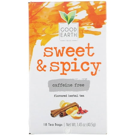 - Good Earth Teas Herbal Tea Caffeine Free Sweet & Spicy 18 Bag, Pack of 2