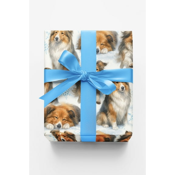 London Penny Premium Wrapping Paper - Velvet Steps, Christmas Light