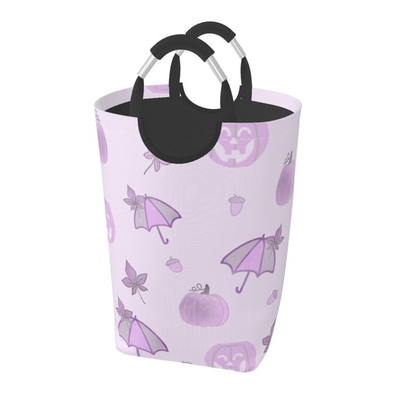 XMXY Autumn Halloween Drawing Design Rectangular Laundry Basket Organizer , Collapsible Folding Tall Clothes Hampers for Laundry with Handles