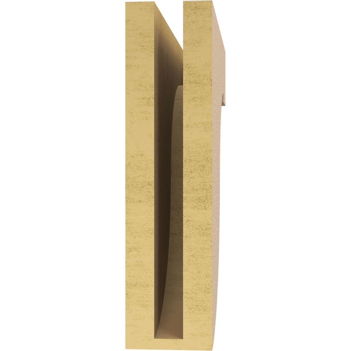 3"W x 12"D x 12"H Thin Del Monte Rough Cedar Woodgrain TimberThane Corbel, Primed Tan