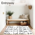 thumbnail image 3 of ODIKA 3'x5' Machine Washable Non-Slip Area Rug, Educational Letter Grid Typography Design High Traffic Rug with Pad, Black, 696694, 3 of 8