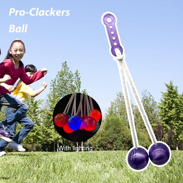 Pelota Pro-Clackers Pelota Pro-Clackers Clacker Ball Juguetes para niños y adultos (morado con luz)