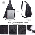 thumbnail image 5 of Bolso de pecho ligero CHAO Yjmei tipo bandolera con puerto USB para hombres y mujeres, 5 of 5