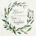 thumbnail image 2 of Robinson, Carol 26x26 White Modern Wood Framed Museum Art Print Titled - Bless This Home Greenery, 2 of 4