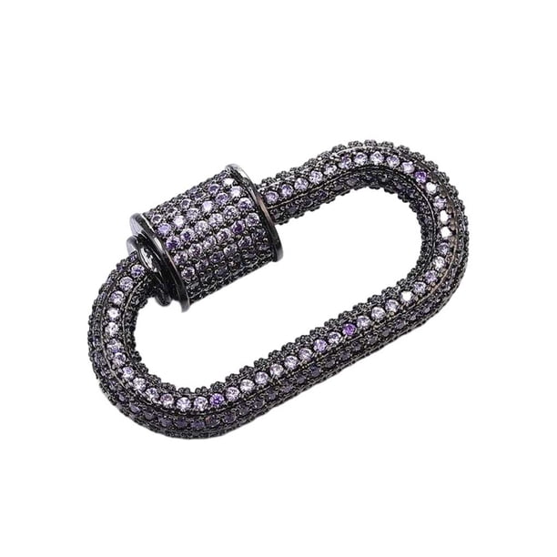 Broche de diamantes de imitación Ounissouiy Almacenamiento y organización del hogar Púrpura claro