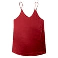 thumbnail image 2 of Aayomet Tops For Women Women Ruched Y2k Corsets Crop Top Stretchy Strappy Square Neck Camis Tank Tube Top,Red L, 2 of 3