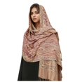 thumbnail image 3 of HNMKIU Scarf Elegant Fringed Shawl With Paisley Design Feel Soft Wrap For Women Scarf Beige,One Size, 3 of 5