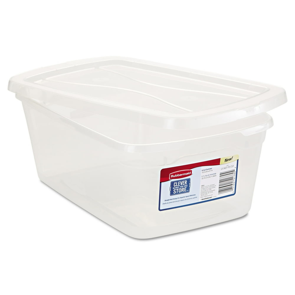 Rubbermaid Clever Store SnapLid Container, 8 1/2 x 13 3/8 x 4 3/4, 6 1