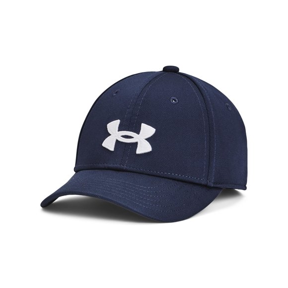 Gorra Under Armour para niños, corte elástico, color azul medianoche