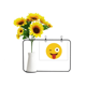 thumbnail image 1 of blink sonrisa ilustración patron tarjeta de bendición de jarrón de girasol artificial, 1 of 3